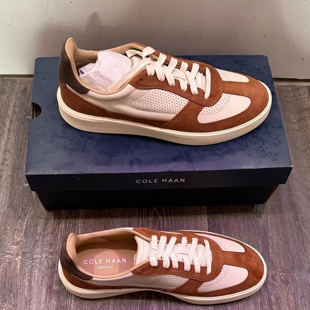 Cole Haan Grand crosscourt modern turf Sneakers in chocolate ivory • Sz 9